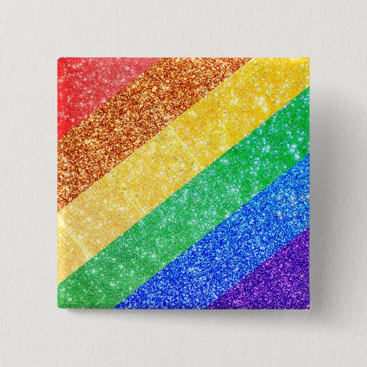 Pride LGBTQA+ Regenbogen Button (Vorderseite)