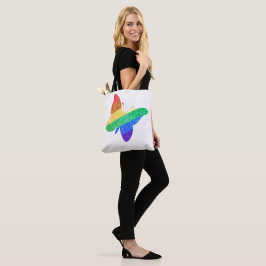 Pride LGBTQA+ Regenbogenschmetterling Tasche (Am Model)