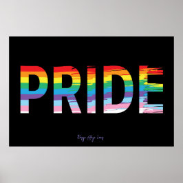 PRIDE LGBTQIA Regenbogenflagge, Monat Cool Poster