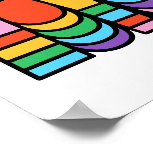 Pride- Liebe Regenbogenfarbe. Liebe ist Liebe. Mag Poster (Ecke)