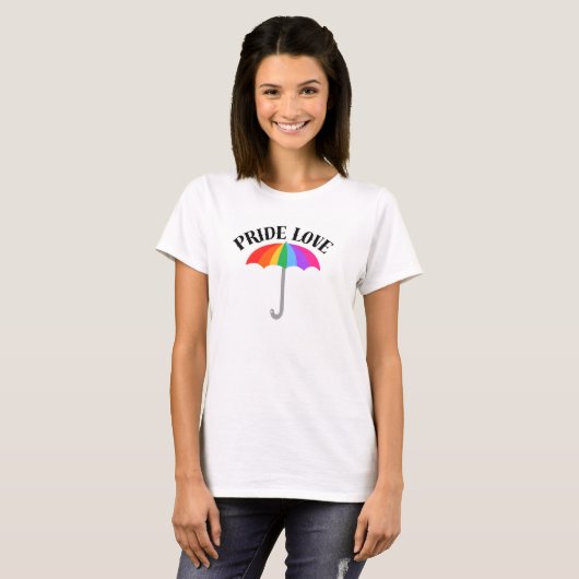 Pride Liebe Schirmhemd T-Shirt (Vorne ganz)