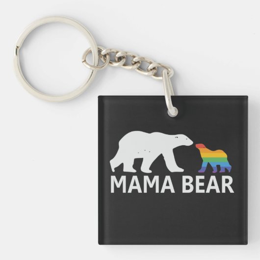 Pride Mama Bear Proud Mama Lgbt Mama Bear Schlüsselanhänger (Vorderseite)