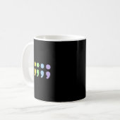 Pride Mental Health Semicolon Lgbtqia+ Lgbt Pastel Kaffeetasse (Vorderseite Links)