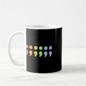 Pride Mental Health Semicolon Lgbtqia+ Lgbt Pastel Kaffeetasse (Links)
