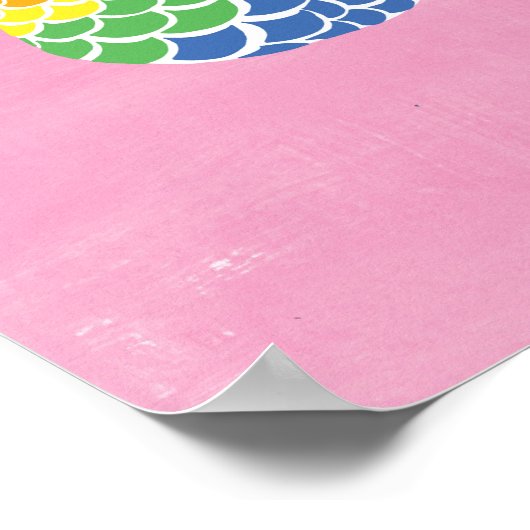 Pride Mermaid Rainbow Flag Schwanz LGBT Party Poster (Ecke)