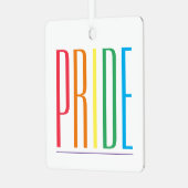 PRIDE Metal Square Ornament Aus Metall (Vorderseite links)