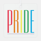 PRIDE Metal Square Ornament Aus Metall (Rückseite)