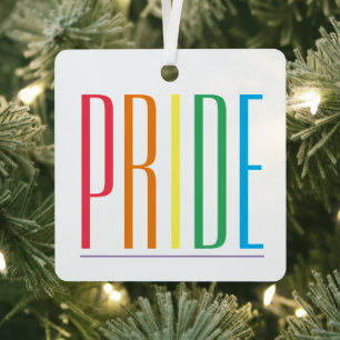 PRIDE Metal Square Ornament Aus Metall