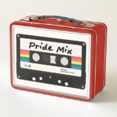 Pride Mix Cassette Metall Brotdose (Rückseite)