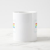 PRIDE-Modus: Immer an – Regenbogen-Tech-Pride-Desi Jumbo-Tasse (Vorderseite)