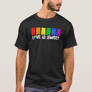 Pride Monat Gummibär LGBTQ Schwulen Stolz Regenbog T-Shirt