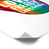 Pride-Monat Regenbogenposter – Gleichheit & Liebe Poster (Ecke)