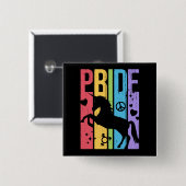Pride Month Distressive Typografie mit Unicorn Button (Vorne & Hinten)