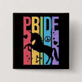 Pride Month Distressive Typografie mit Unicorn Button