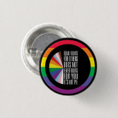 Pride Month LGBT mit Regenbogenthema Button (Vorne & Hinten)