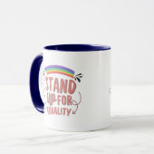 Pride Month Rainbow Stand Up Coffee Mug  Tasse (Vorderseite Links)