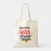 Pride Month Rainbow Tote Bag – Colorful LGBTQ Tragetasche (Rückseite)