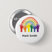 Pride Month Regenbogenfeier Button (Vorne & Hinten)
