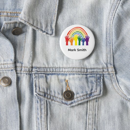Pride Month Regenbogenfeier Button (Beispiel)