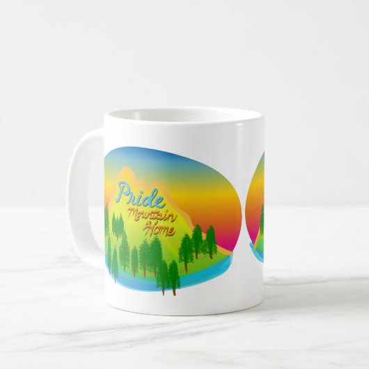 Pride Mountain Zuhause Pacific Nordwest Tasse (Vorderseite Links)