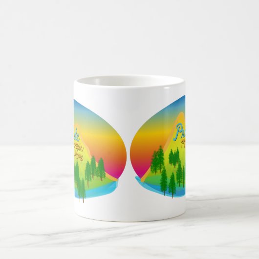 Pride Mountain Zuhause Pacific Nordwest Tasse (Mittel)