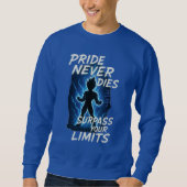 Pride Never Dies – Vegeta Inspired Anime Motivatio Sweatshirt (Vorderseite)