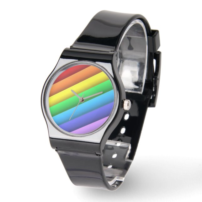 PRIDE O'Clock schwarze Unisex-Uhr Armbanduhr (Winkel)