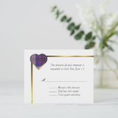 Pride of Scotland Heart RSVP Card Karte (Stehend Vorderseite)