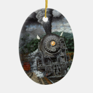 "Pride of the Central" von Tom Rock Oval-Ornament Keramik Ornament