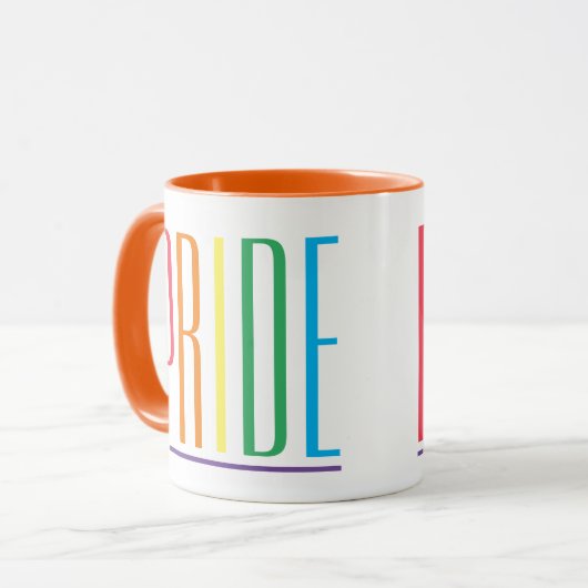 PRIDE Orange Combo Tasse (Vorderseite Links)