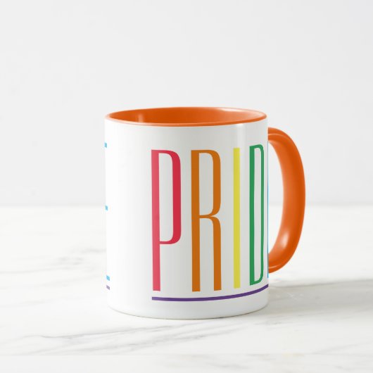PRIDE Orange Combo Tasse (VorderseiteRechts)