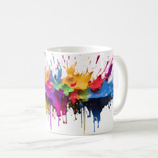 Pride Paint Splash Tasse (VorderseiteRechts)