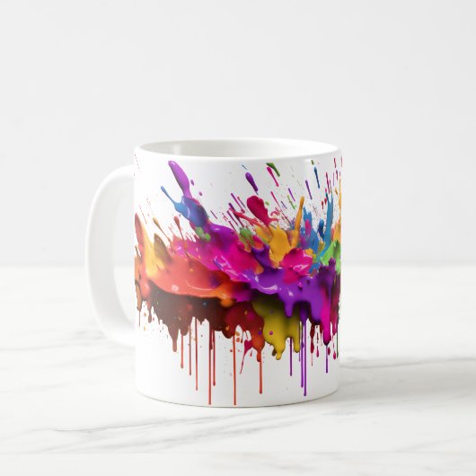 Pride Paint Splash Tasse (Vorderseite Links)