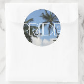Pride Palms Runder Aufkleber (Tasche)