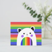 Pride Panda Rainbow Postcard Postkarte (Stehend Vorderseite)