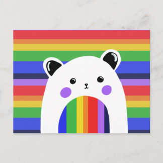 Pride Panda Rainbow Postcard Postkarte