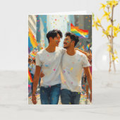 Pride-Parade-Feier Karte (Gelbe Blume)