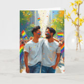 Pride-Parade-Feier Karte (Gelbe Blume)