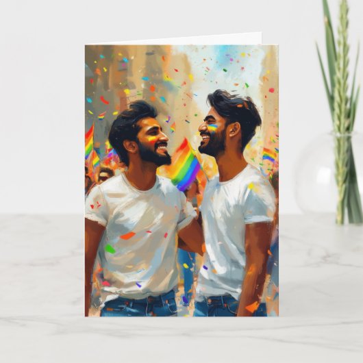 Pride-Parade-Umarmung Karte (Vorderseite)
