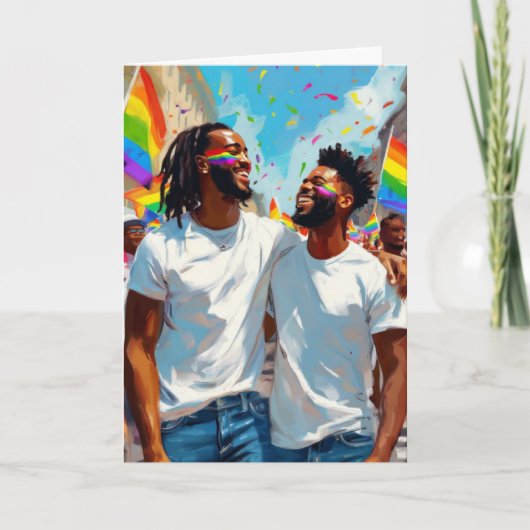 Pride-Parade-Umarmung Karte (Vorderseite)