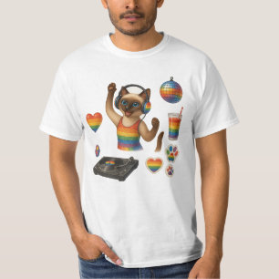 Pride Paws Cat-inspiriert Pride LGBTQ T-Shirt