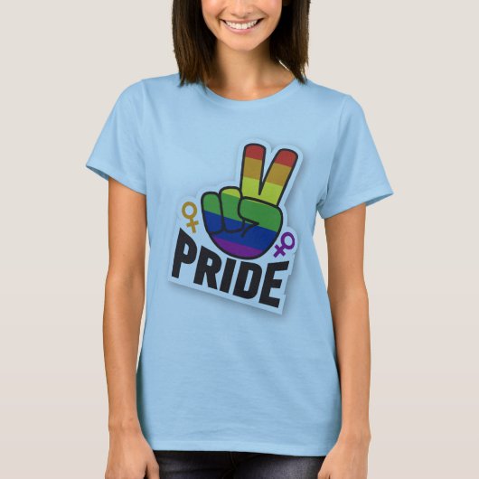 Pride Peace blue women T-Shirt (Vorderseite)