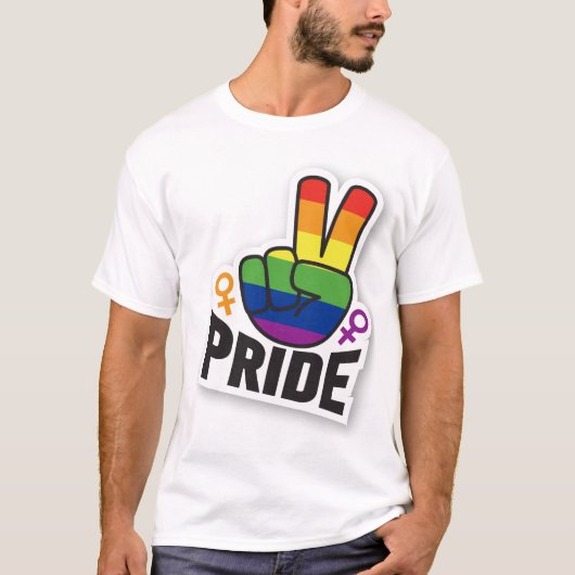 Pride Peace White mens T-Shirt (Vorderseite)
