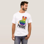 Pride Peace White mens T-Shirt (Vorne ganz)