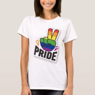 Pride Peace white women T-Shirt
