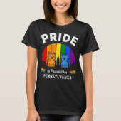 Pride Philadelphia City Pennsylvania USA Rainbo T-Shirt (Vorderseite)