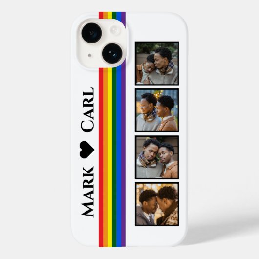 Pride - Photo Collage iPhone Case with Couple  (Rückseite)