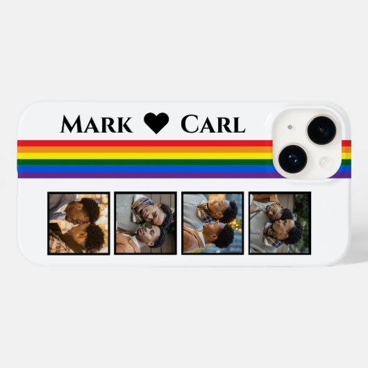 Pride - Photo Collage iPhone Case with Couple  (Rückseite (Horizontal))