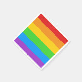 Pride Pop: Regenbogenflagge Serviette (Ecke)