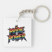 Pride & Power LGBTQ Schlüsselanhänger (Rückseite)